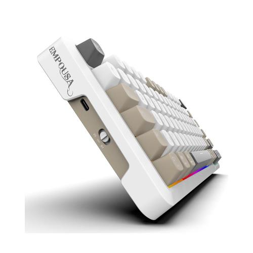 INCA IKG-455 EMPOUSA GASKET HOT SWAP POSH TRİ-MODE MAKRO RGB MEKANIK GAMING KLAVYE-BEYAZ kablosuz ve kablolu kulanma özl